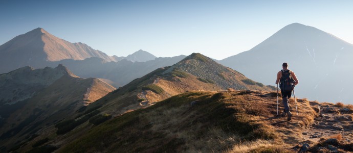 Hiker in Tatra Mountains