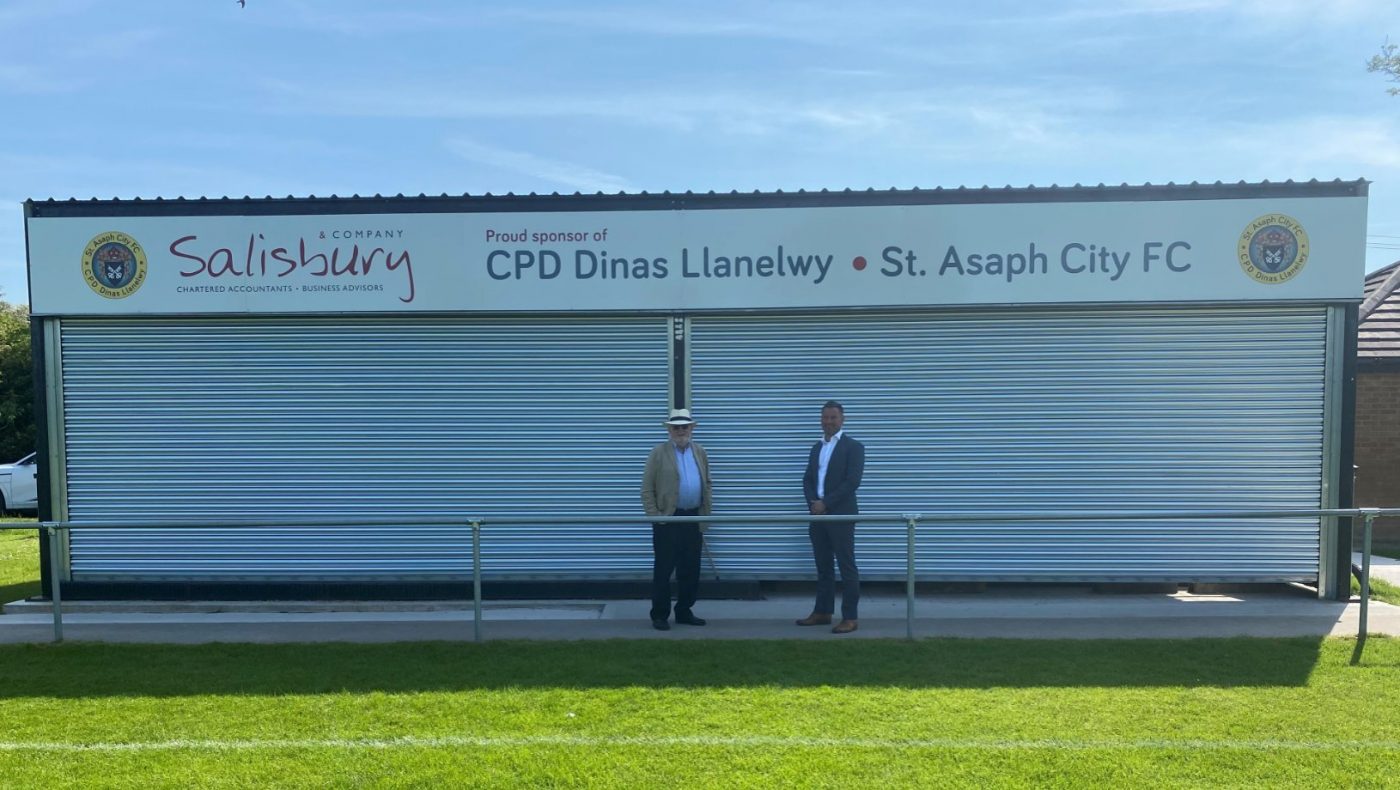 Salisburys Sponsor the New Main Stand at St Asaph Football Club